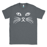 Charcoal Heather cat face Classic Tee - artisFamous