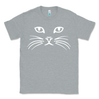 Heather Grey cat face Classic Tee - artisFamous