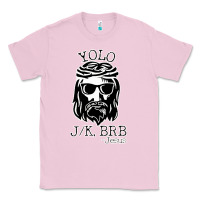Bubblegum Pink funny jesus easter yolo jk brb Classic Tee - artisFamous