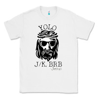 White funny jesus easter yolo jk brb Classic Tee - artisFamous