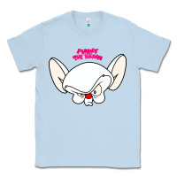 Dusty Blue pinky and the brain big face Classic Tee - artisFamous