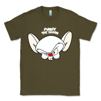 Army Green pinky and the brain big face Classic Tee - artisFamous