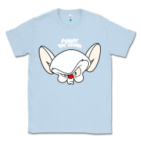 Dusty Blue pinky and the brain big face Classic Tee - artisFamous