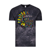 Cloud Black autism sunflower Vintage Tee - CowhideDigitalArt