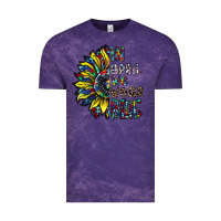 Cloud Purple autism sunflower Vintage Tee - CowhideDigitalArt