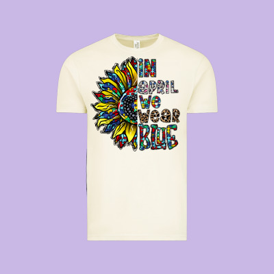 Autism Sunflower Vintage Tee Designed By Cowhidedigitalart