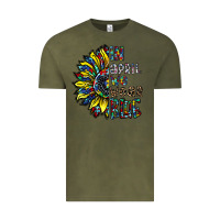Vintage Olive autism sunflower Vintage Tee - CowhideDigitalArt