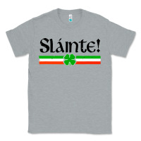Heather Grey slainte shirt irish cheers toast shamrock Classic Tee - artisFamous
