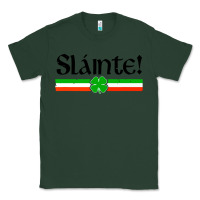 Sports Green slainte shirt irish cheers toast shamrock Classic Tee - artisFamous