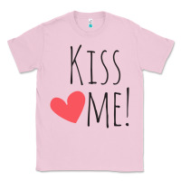Bubblegum Pink Kiss Me Classic Tee - artisFamous