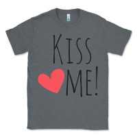 Charcoal Heather Kiss Me Classic Tee - artisFamous