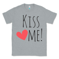 Heather Grey Kiss Me Classic Tee - artisFamous