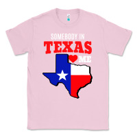 Bubblegum Pink state of texas somebody loves me Classic Tee - artisFamous