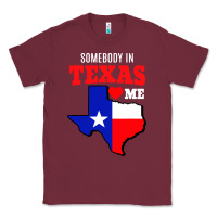Burgundy state of texas somebody loves me Classic Tee - artisFamous