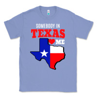 Colony Blue state of texas somebody loves me Classic Tee - artisFamous