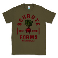 Army Green the office schrute farms premium Classic Tee - artisFamous