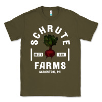 Army Green the office schrute farms premium Classic Tee - artisFamous
