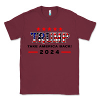 Burgundy donald trump 2024 take america back election Classic Tee - artisFamous