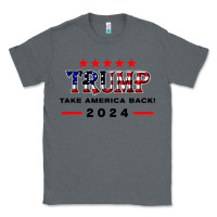Charcoal Heather donald trump 2024 take america back election Classic Tee - artisFamous