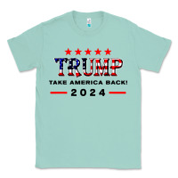 Seafoam donald trump 2024 take america back election Classic Tee - artisFamous