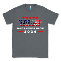 Charcoal Heather donald trump 2024 take america back election Classic Tee - artisFamous