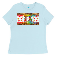 Baby Blue texas summer license plate Ladies Tee - Artiststas