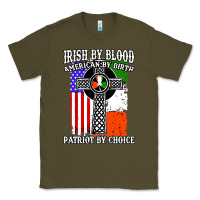 Army Green irish by blood american Classic Tee - artisFamous