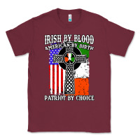 Burgundy irish by blood american Classic Tee - artisFamous