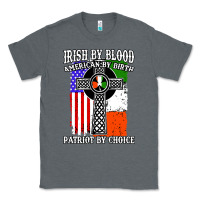 Charcoal Heather irish by blood american Classic Tee - artisFamous