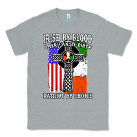 Heather Grey irish by blood american Classic Tee - artisFamous