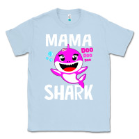 Dusty Blue mama shark doo doo shirt Classic Tee - artisFamous