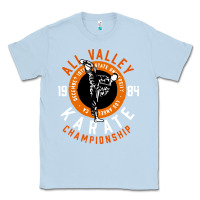 Dusty Blue old school all valley karate championship retro Classic Tee - artisFamous