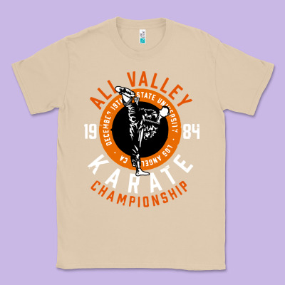 Old School All Valley Karate Championship Retro Classic Tee Designed By Artisfamous