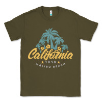 Army Green california malibu beach Classic Tee - artisFamous