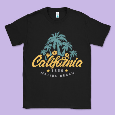 California Malibu Beach Classic Tee Designed By Artisfamous