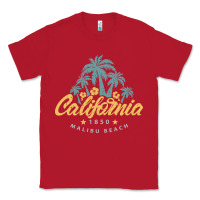 Red california malibu beach Classic Tee - artisFamous