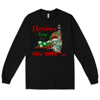 Black christmas time in new york Long Sleeve Tee - BarkalooDesign