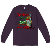 Plum christmas time in new york Long Sleeve Tee - BarkalooDesign