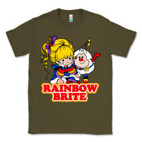 Army Green rainbow brite Classic Tee - artisFamous