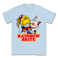 Dusty Blue rainbow brite Classic Tee - artisFamous