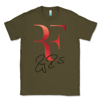 Army Green rf federer Classic Tee - artisFamous