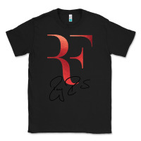 Black rf federer Classic Tee - artisFamous