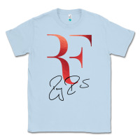 Dusty Blue rf federer Classic Tee - artisFamous