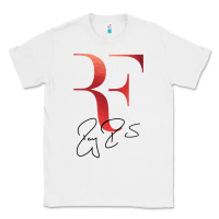 White rf federer Classic Tee - artisFamous