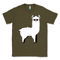 Army Green llama Classic Tee - artisFamous