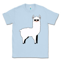 Dusty Blue llama Classic Tee - artisFamous