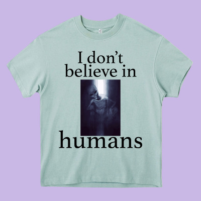 I Don't Believe İn Humans Heavy Core Tee Designed By Bettercallsaul