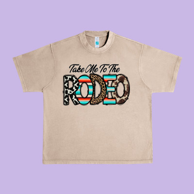 Take Me To The Rodeo Urban Heavy Tee Designed By Cowhidedigitalart