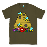 Army Green bee hive Classic Tee - artisFamous