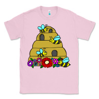 Bubblegum Pink bee hive Classic Tee - artisFamous